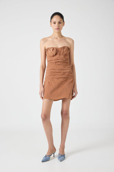 THIRD FORM ECLIPSE MINI DRESS | RUST