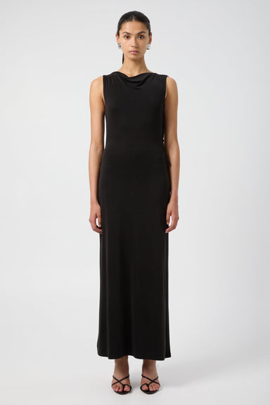 THIRD FORM INTERWEAVE BACKLESS MAXI DRESS | BLACK