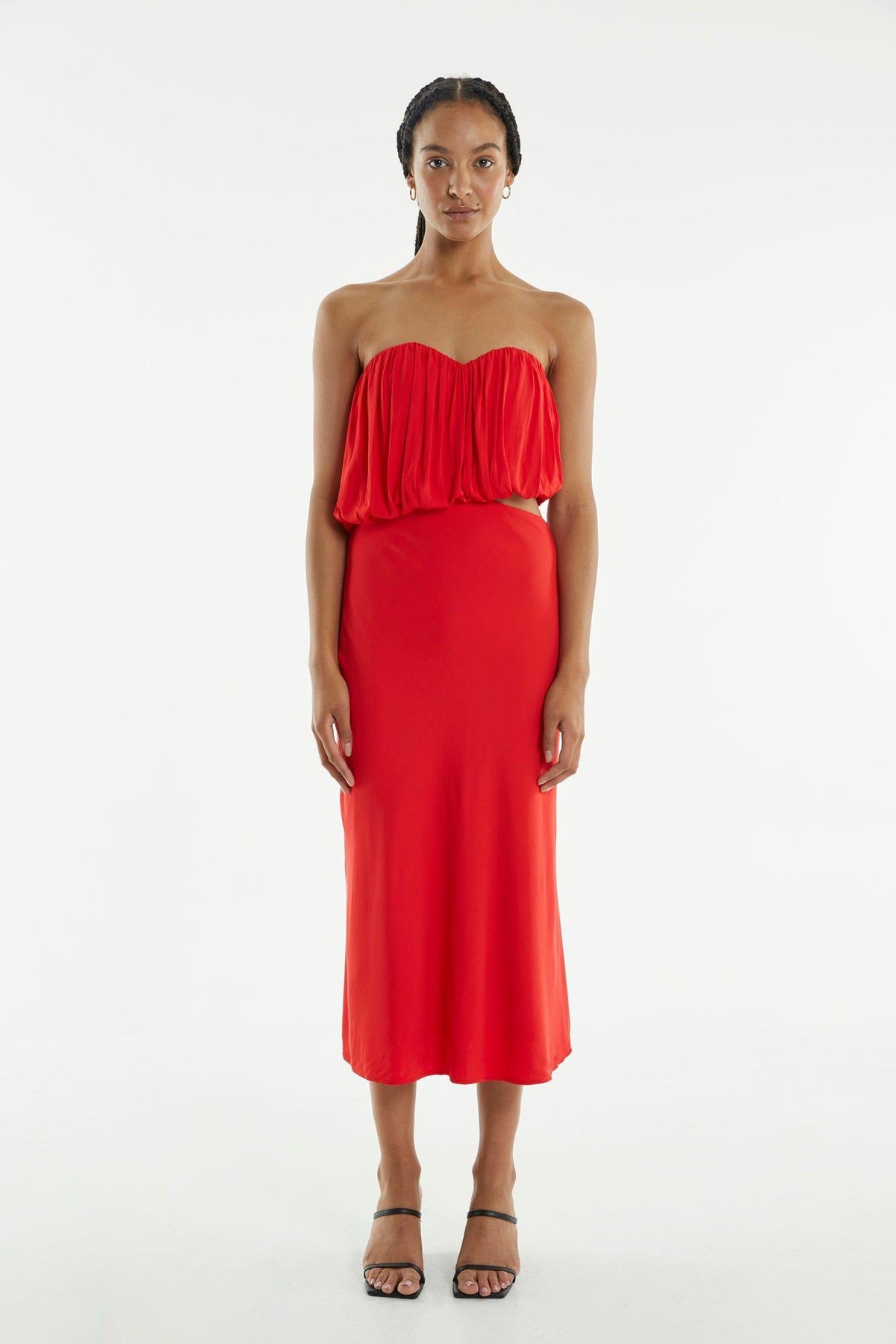 OVERFLOW 2.0 STRAPLESS DRESS | RUBY — THIRD FORM